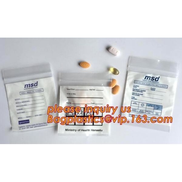 Quality custom printed food grade pe holographic zipper pouch writable medical Zip lockk pills capsule packaging bag zip lock poly wholesale