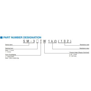 SM-31TW103 5Kohm Nidec Copal Electronics Surface Mount Trimmers