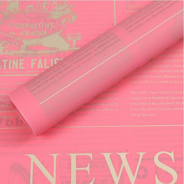 Vintage Newspaper Waterproof Flower Wrapping Paper For Bouquet Florist