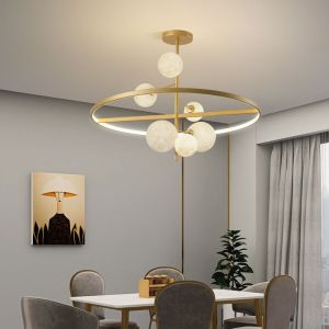 Nordic Style planet chandelier 3D Printing luxury LED glass ball light Modern