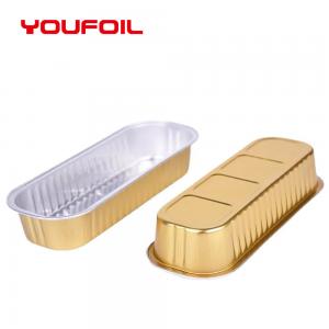 China OEM Recycled Cake Rectangular Aluminum Foil Container Food Baking Aluminum Tray on sale