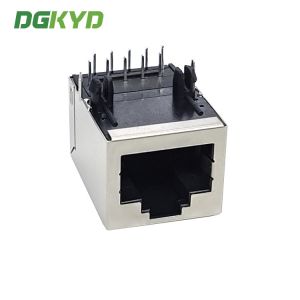 90 Degrees 1 Port Ethernet Jack RJ45 Single Port Connectors For Ethernet Cable