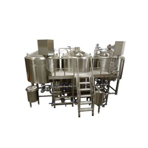 Gas Heating 60BBL Three Vessel Brewing System Semi - Auto Beer Brewery Equipment