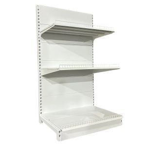metal rack shelf supermarket gondola shelf white color