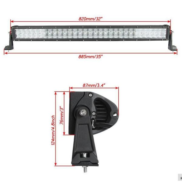 Double Row 5D 32 Inch CREE LED Car Light Bar For 4x4 Jeep 180W Super Bright