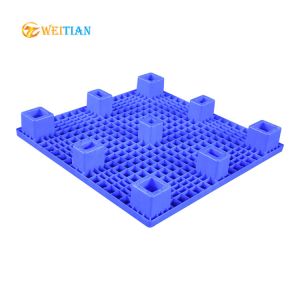 2000Kg Load Flat Injection Pallet 100 X 100 Cm HDPE Blue Material