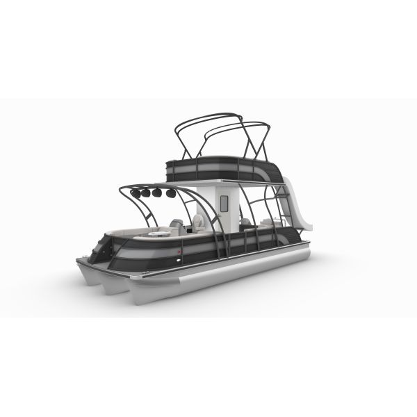 Quality 9.2m Length Double Decker Pontoon Boat with Outboard Motor and 1290 KGS Weight wholesale
