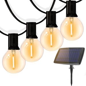 50Ft Motion Sensor Yard Light Solar Patio String Lights Shatterproof