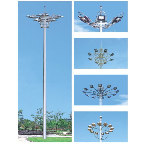 35m Landscape High Mast Light Pole Q345 For Traffic Signal