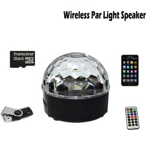 Crystal Magic Ball LED Light with Bluetooth Speaker & Remote Controller
