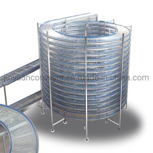 Cheap Bread Cake Pizza Hamburger Cooling Spiral Tower Conveyor for sale
