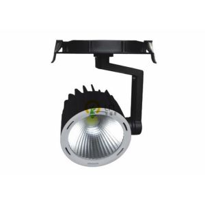 Black / White LED Track Spotlights With 30W / 40W COB LED Chip Aluminium