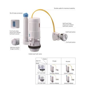 Cheap Water Saving 2&quot; 3&quot; Dual Flush Valve For Toilet Cistern for sale