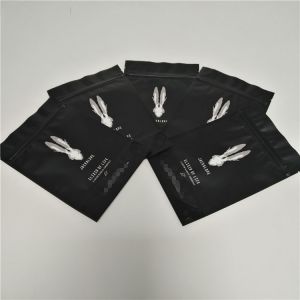 Matte Black Food Packaging Films Stand Up Coffee Bags Custom Logo With Top