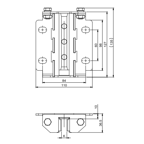 1.75 M/S SS304 Elevator Slide Guides Passenger Elevator Components