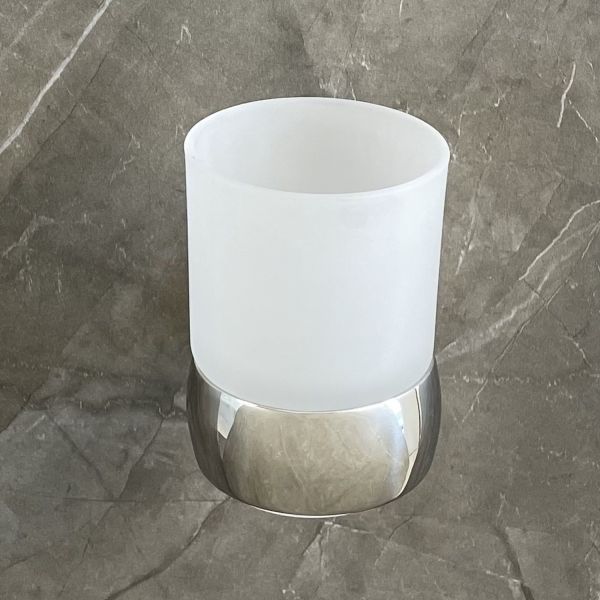 Hotel Single Bathroom Tumbler Holders Satin Polished Wall Mounted