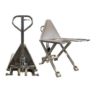 Manual Portable Scissor Pallet Truck Single Piston Stainless Pallet Truck