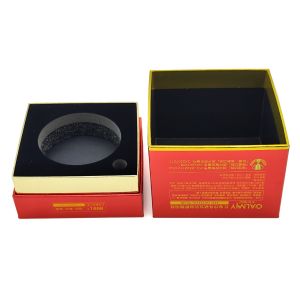 Free Sample Custom logo luxury Cosmetic jars with lid and boxes with insert set