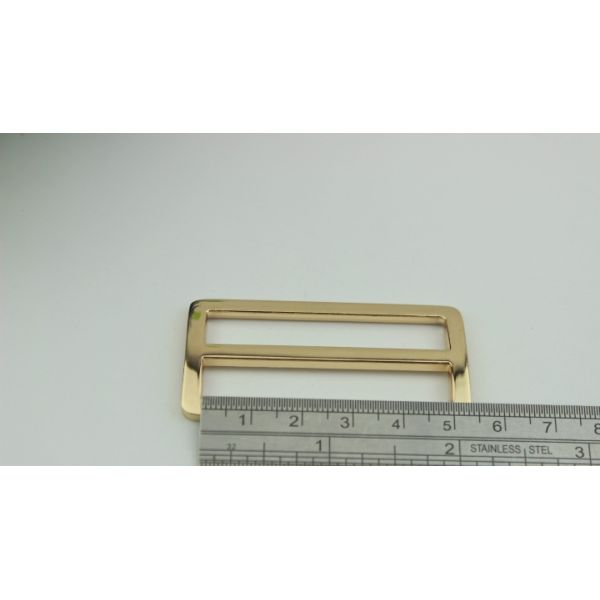 China manufacturer 50 mm nickel color bag adjuster slide strap metal tri-glide buckle