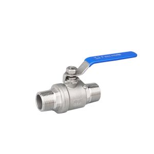 2PC M/M Threaded Stainless Steel 304 Ball Valve with Floating Ball Customized