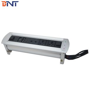 Aluminium brush silver multimedia electrical overturn conference hidden table