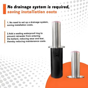 350W Motor Power 220V Voltage 100% Duty Cycle Automatic Rising Bollard with