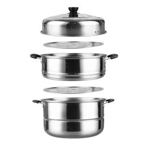 All - Season Household Stackable Steamer Pot Two Layers With Handle