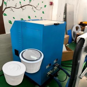 Saloon Air Filter Screen End Cap Sealant Making Machine With Scraping Width 10