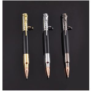 OEM Printing Ball Point Ballpoint Bolt Action Metal Bullet Gun Pen With 1.0mm