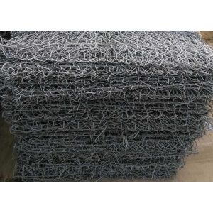 Pvc Coated / Galvanized Hexagonal Wire Mesh Gabion Basket For Retaining Wall