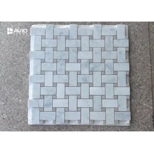 Cheap Rectangle and small square carrara marble mosaic tile assorted natural color for sale