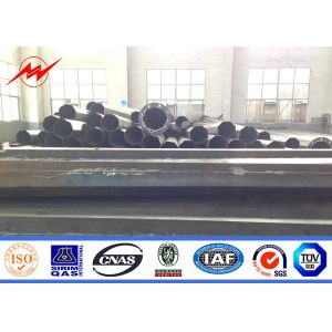 ASTM A572 GR50 15m Steel Tubular Pole For Power Distribution Line Project