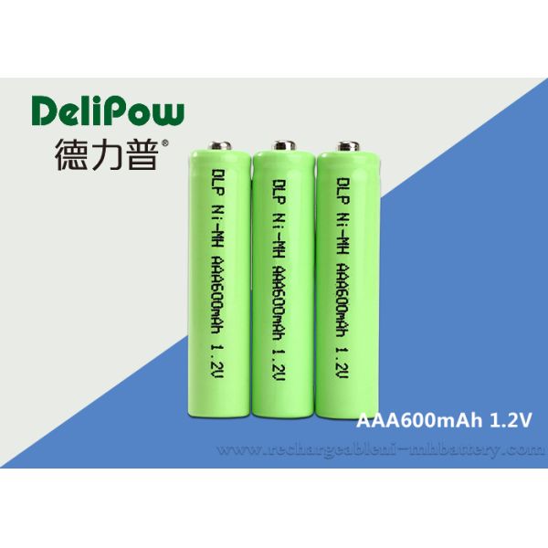 Small Power 1.2V 600mAh Rechargeable Battery , Rechargeable Aaa Batteries Nimh
