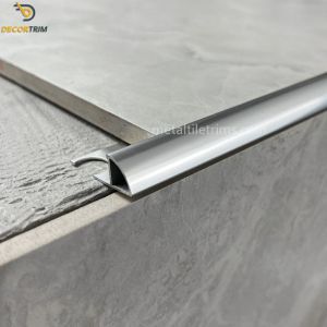 Cheap Tile Edge Trim Edging Tolerance 0.1mm Aluminum Tile Trim Silver Round Border for sale