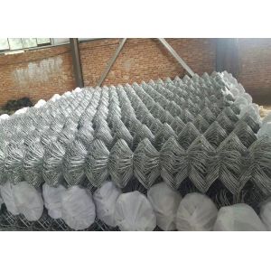 Cheap 4 ' x 50 ' Galvanized 9 Gauge Chain Link Fence Fabric , Garden Fence Panels for sale
