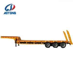 Exchangeable King Pin 2-5 Axle Gooseneck Heavy Duty Loader Low Flatbed Semi