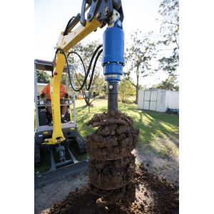 1-2t Excavator Backhoe Hydraulic Earth Auger Drill With S4 Auger