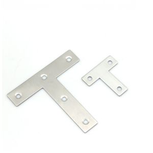 Shelf Bracket Powder Coating Steel Angle Metal Flat T Bracket with Hole Mounting