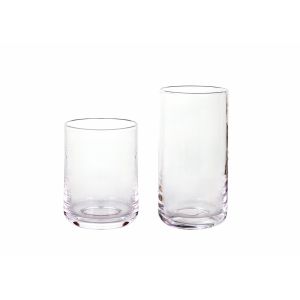 China Clear Lead Free 15cm 17 OZ Hand Blown Highball Glasses Compacted Surface on sale
