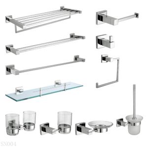 Polished Matt Bathroom Towel Bar Sets Black 11 Piece Bath Accessories Kit