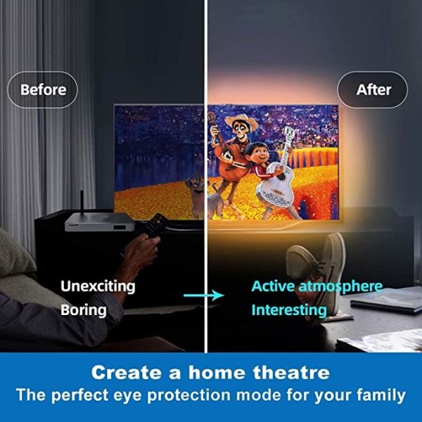 DC 24V Smart LED Strip Lights Remote Color Changing For Room Kitchen Bedroom