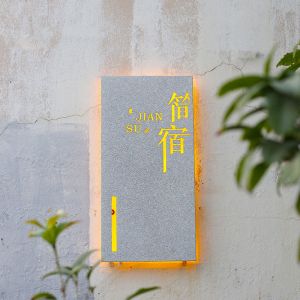 Cheap Custom Stainless Steel Marble Painting Storefront Hanging Wall Signs And Signage Hollow LED Light Box Signboard for sale