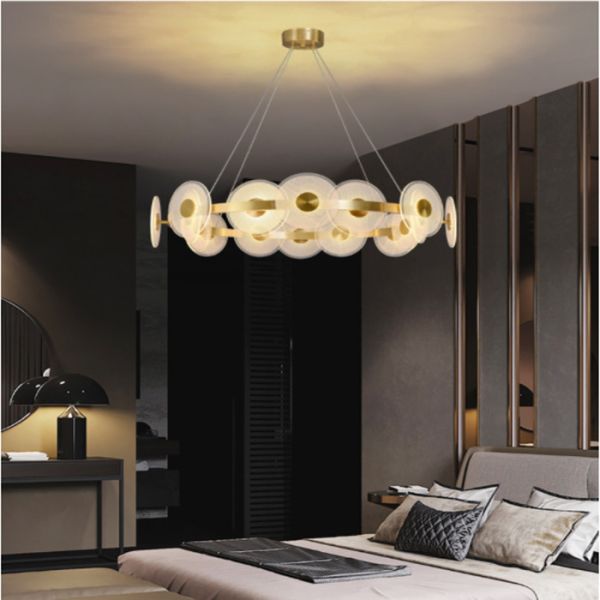 Quality Copper Acrylic Hardware Residential Modern Pendant Light G9 Lamp Source wholesale