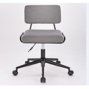 Industrial Style Swivel Home Office Chair With Ergonomic Design And Wheels