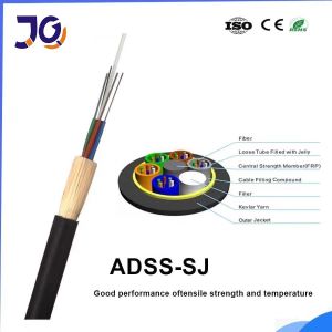 G657D300m Span Self Supporting Aerial Fiber Cable PE Jacketed