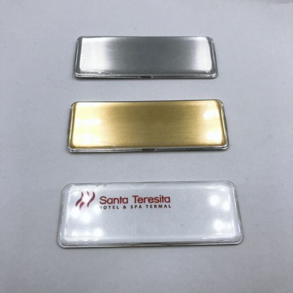15g/Pc 76x26mm Custom Magnetic Badges With Dome Over