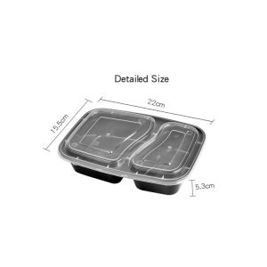 Microwavable Take Out Pp Disposable Plastic Food Containers With Lid