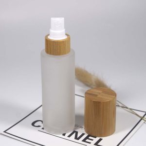 Frosted Glass Cream Biodegradable Cosmetic Jars 0.35oz To 3.5oz Sprayer Pump