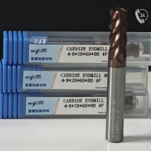 China 8mm Roughing Processing TiAlSi Coating HRC55-60 Hardness Four Edge Plane Milling Cutter for Low Alloy Steel Workpiece on sale