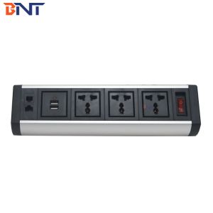 Aluminum Alloy Desktop Power Outlet For Multimedia Conference System